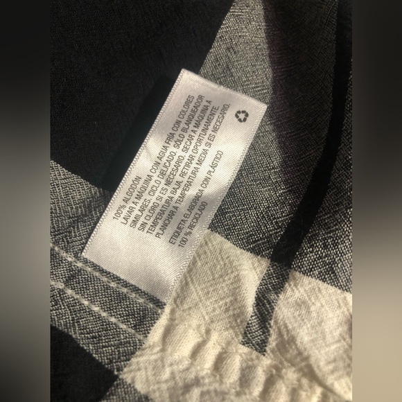 Black and White Plaid Button-Up - Picture 5 of 5